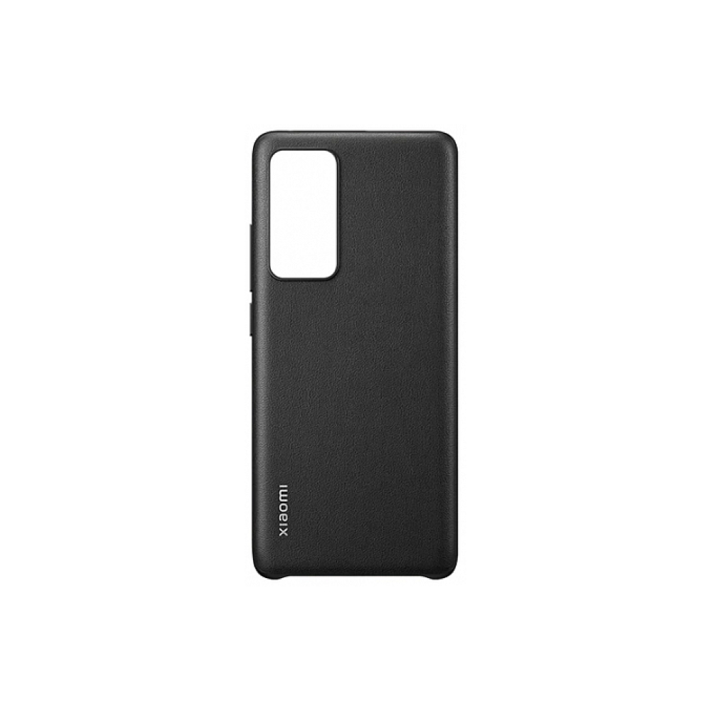 Чехол кожаный для Xiaomi 12 Pro Leather Case, чёрный
